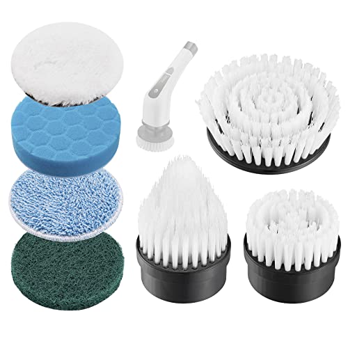 7 Replacement Brush Heads Of Portable Power Scrubber, Cleaning Brush Heads Set Of Electric Spin Scrubber, Shower Scrubber Heads For Bathroom, Tile & Floor #TOP2