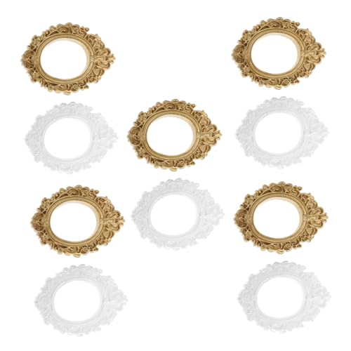 HAWILLOSCH 10pezzi Cornici Retro Ovali Stile Vintage Per Foto Piccole e Decorazioni Per Matrimonio e Feste Accessori Per Esposizioni e