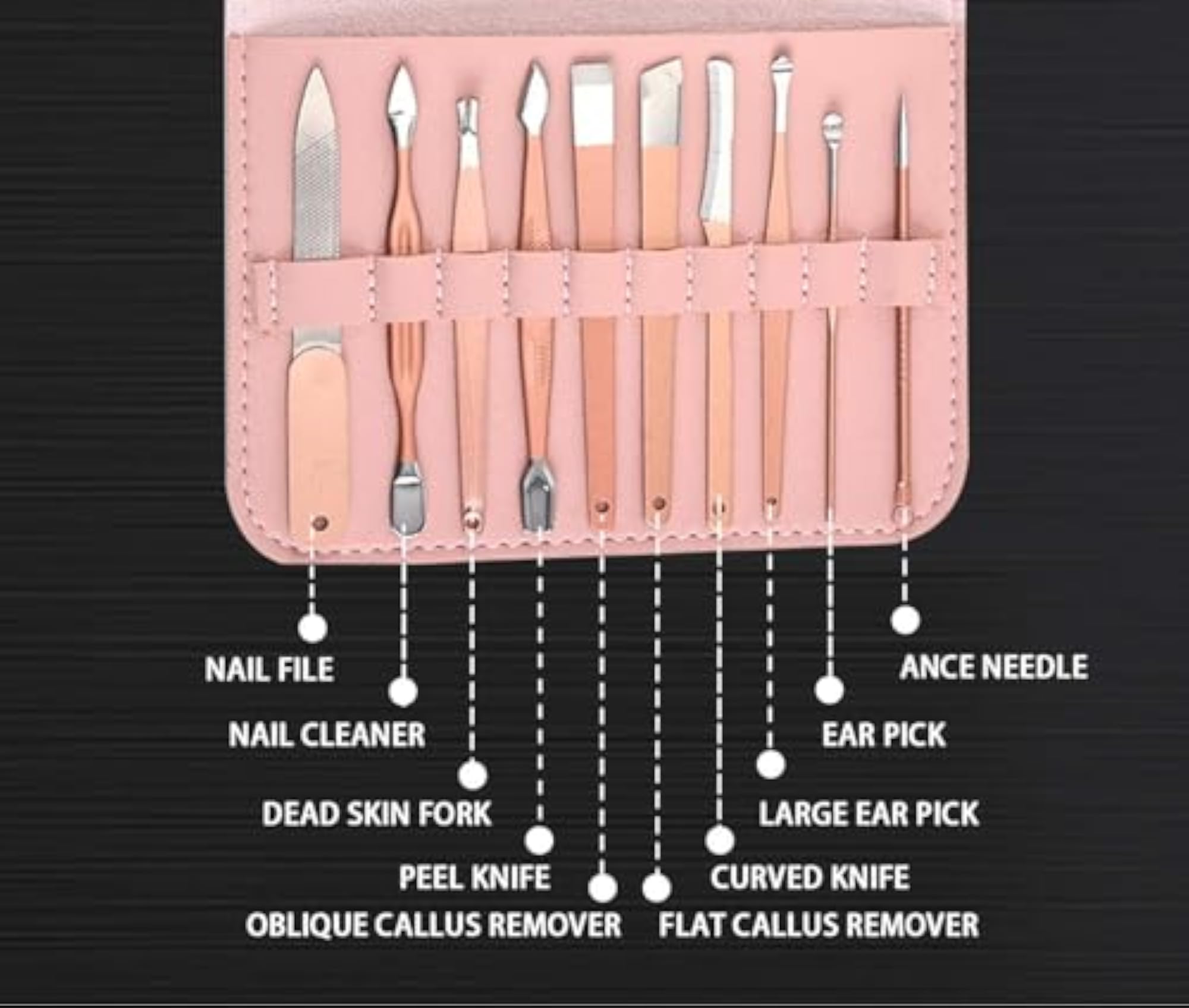 Professional Manicure Pedicure Set, 16 in 1 Nail Care Kit