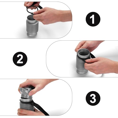 Portable Urinal for Men Women, Spill Proof Travel Emergency Urinal Bottle, Leak-Proof Collapsible Urinals, Personal Car Pee Bottle for Camping, Road Trips, Drivers, Seniors, Kids (‎Black Grey Handle) by DricRoda - Image 5