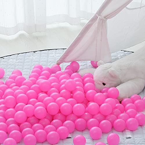 PlayMaty Play Ball Pit Balls - 2.36inches Phthalate&BPA Free Plastic Ocean Balls for Kids Toddlers and Babys for Playhouse Play Tent Playpen Pool Party Decoration Pack of 70 (Pink)