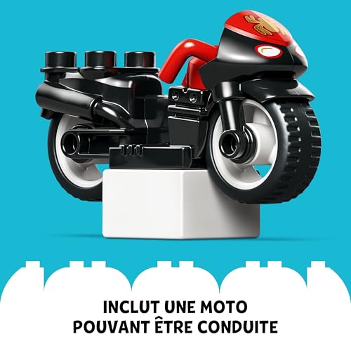 LEGO Duplo Marvel L’Aventure en Moto de Spin - Jouet Éducatif pour Enfants dès 2 Ans - Moto & Figurine - Idée de Cadeau pour Garçon Inspirée de Spidey et Ses Amis Extraordinaires 10424