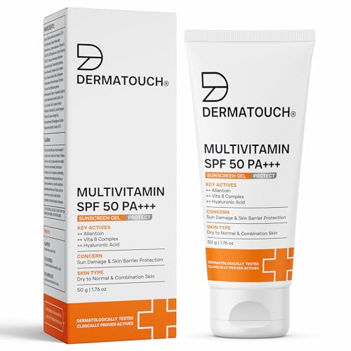 DERMATOUCH Multivitamin SPF 50 PA+++ Sunscreen Gel | UVA-UVB Prot...