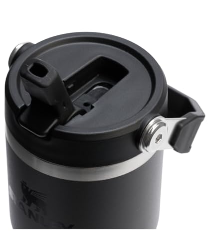 Image of STANLEY IceFlow 2.0 Flip Straw Tumbler with Handle 14 oz | Twist On Lid and Flip Up Straw | Leakproof Water Bottle | Insulated Stainless Steel | BPA-Free | Black 2.0