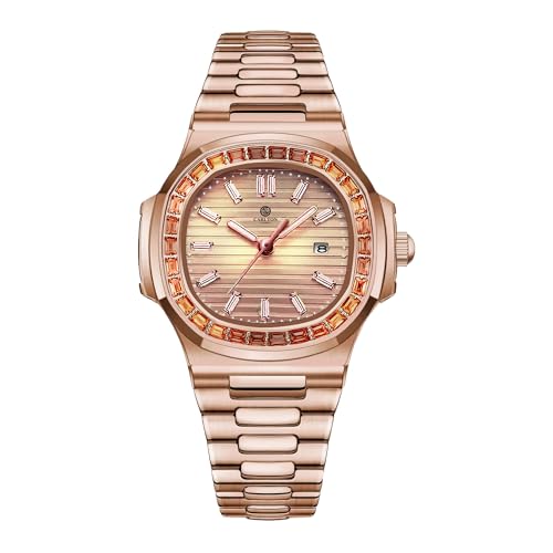 Image of Carlton London Grace Women Analog Watch, Round Dial, Stainless Steel Strap, Quartz Movement, Multi Color Strap, Date Display, 30M Water Resistant