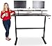 Stand Steady Tranzendesk 55 in Standing Desk with Clamp On Shelf | Crank Height Adjustable Stand Up Workstation with Attachable Monitor Riser | Holds 3 Monitors & Adds Desk Space (55 in/Black)