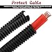 4 Gauge Wire (Red Black- 25ft Each) Copper Clad Aluminum CCA, 3:1 Heat Shrink Tube, 50ft Split Wire Loom Tubing, 20pcs Lugs Terminal Connectors with Installation Kit for Power Amplifier Ground Cable