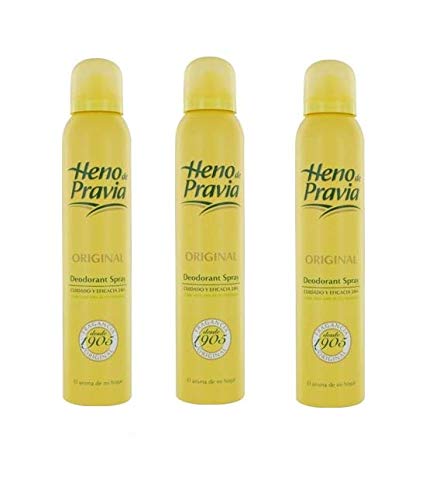 Heno de Pravia Deodorant Spray (Pack of 3) Original Scent 6.8 Fl Oz Each