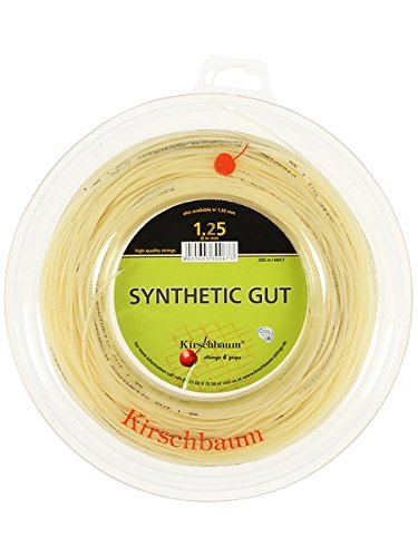 Kirschbaum Reel Synthetic Gut Tennis String, Natural, 1.25mm/17-Gauge