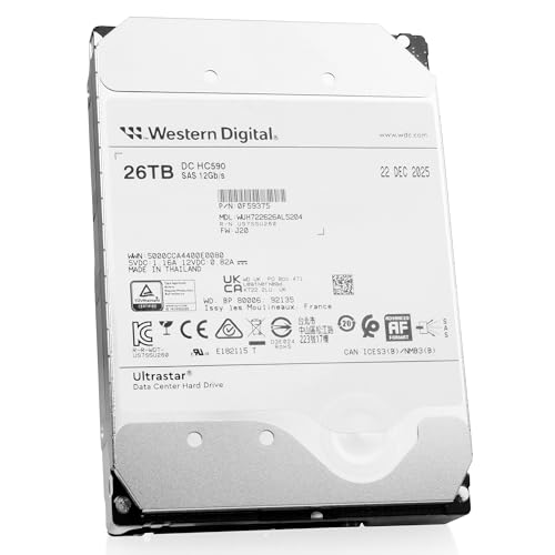 Image of Western Digital Ultrastar DC H590 WUH722626AL5204 0F59375 26TB 7200 RPM SAS 12Gb /s 512e SE Enterprise Hard Drive