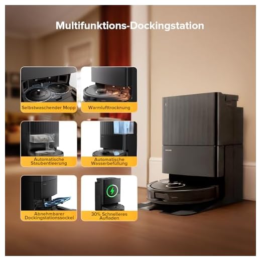 Roborock Qrevo S5V Saugroboter Schwarz