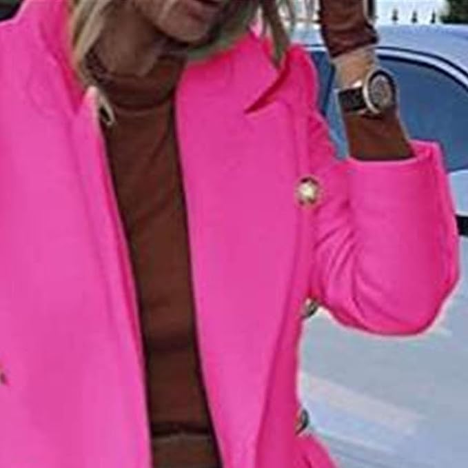 Maiyifu-GJ Women's Overcoat Notched Lapel Double Breasted Coats Fall Winter Elegant Wool Blend Trench Coat Long Jackets4