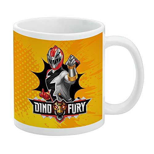 Taza de cerámica Power Rangers Dino Fury Roja 11oz miniatura 1