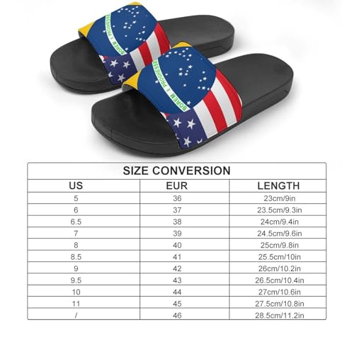 Brazil U.S. Friendship Flag House Sandals Non-Slip Bathroom Slippers Beach Summer Shoes for Men Women2