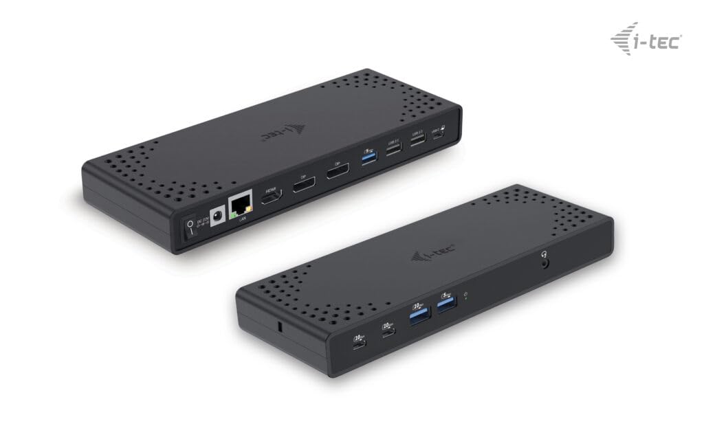 Estación de acoplamiento i-tec USB-C Triple Display Gen 2 100W 3x4K 7xUSB Ethernet Negro