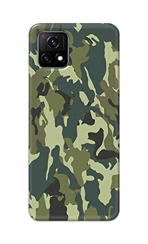 Image of Printed Hard Back Cover Case for Vivo Y52s | Vivo Y72 5G | Vivo Y31s 5G | Vivo Y52s t1 Back Cover (Green Army Camouflage) -1803