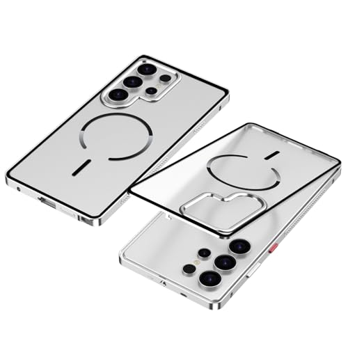 Coque MagSafe S25 Ultra avec Plaque Arrière Amovible et Verrou Coulissant