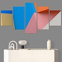 SIGNWIN 5 Panel Canvas Wall Art Modern Art Shapely Patterns Windows for Home Decorations Ready to Hang - 60