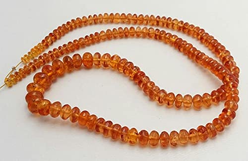 Spessartite mandarin en fil de perles pour vos bijoux d'été