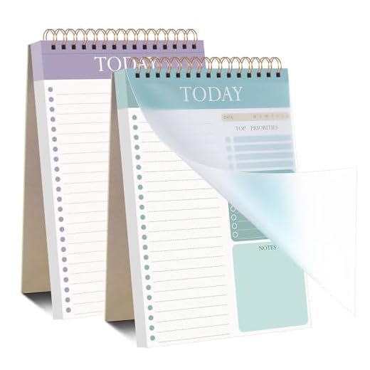 Undated Daily Planner Notepad - 2 Pack