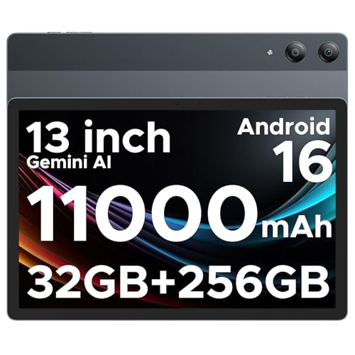 DOOGEE Tab E3 Pro Android 16 Tablet 13 Zoll FHD+ Helio G100 Octa-Core 32GB RAM+256GB ROM (2TB TF) 11000mAh Akku Tablet m...