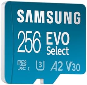 Samsung Carte mémoire microSDXC, Evo Select MB-ME256SA/EU, 256 Go, vitesse de lecture 160 Mo/s¹, fournie avec adaptateur SD