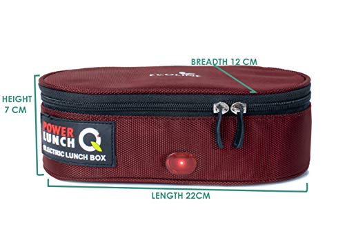Image of Ecoline Fabric Power Lunch Q2, Electric Lunch Box,Capacity 800ml,(2 Containers 400ml) Maroon