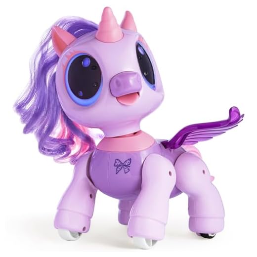 SGILE Licorne Jouet Fille Rc Robot Enfant 3 4 5 6 7 Ans, Intéractif, Détection des Gestes, Programmable, Musique Danse Marche avec LED Cadeau d'anniversaire, Violet