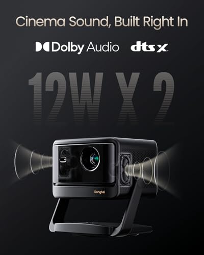 Dangbei DBOX02 Pro 4K Projector with Google TV & Netflix Officially, 2000 ISO Lumens HDR10+ Dolby Audio 3D Ready 300" Screen Auto Keystone/Focus WiFi & Bluetooth Home Theater Projector for Bedroom - Image 6