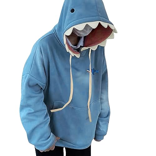 Generisch Sudadera con capucha de manga azul con forma de jersey para cosplay, anime, vestido de niña, azul, XXL