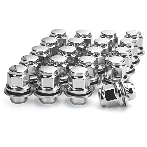 Potential Loss Of Vehicle Control - 2023 Toyota BZ4X 6 12mmX1.5 Mag Lug Nuts Compatible with Toyota Tacoma Camry Corolla 5 Lug Wheel, M12x1.5 OE Style Aftermarket Wheel Nuts fit Highlander RAV4 Prius Stock Rim, 20pcs Alloy Steel Nuts Replace Factory Nuts
