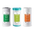 iSpring F3WGB31BKS Whole House Water Filter Replacement Pack, Reduces Heavy Metals, Lead, Hydrogen Sulfide, Chlorine, Sediments, Up to 12 Months, 4.5” x 10”, Fits WGB31B-KS