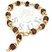 Nature 5 Mukhi Rudraksha 6mm 14 Beads Bracelet with Golden Cup Fancy Holy Jewellery Symbol of Spirituality Religion Reiki for Peace, Balance,Meditation Every Wear Unisex Accessory Gift