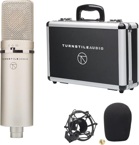 Turnstile Audio Concourse Series TAC1100 Multi-Pattern Cardioid Condenser Microphone, Large Diaphragm for Vocal Recording, Podcasting, and Streaming, XLR Output