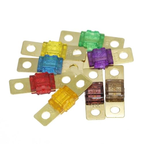 Fusibles ANL chapados en oro para audio de coche, rango 20A-175A, surtido de alta corriente automotriz (5 piezas 20A) miniatura 6