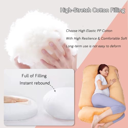Image of 60 Inch Pregnancy Pillow for Sleeping (Brown)