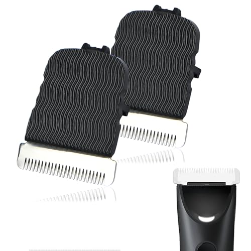 2 Pack Replacement Blade Head for Manscapes Lawns Mowers Series 2.0 3.0 4.0, Hygienic Snap-In Groin Hair Trimmer Blades with Skin Protect Tech