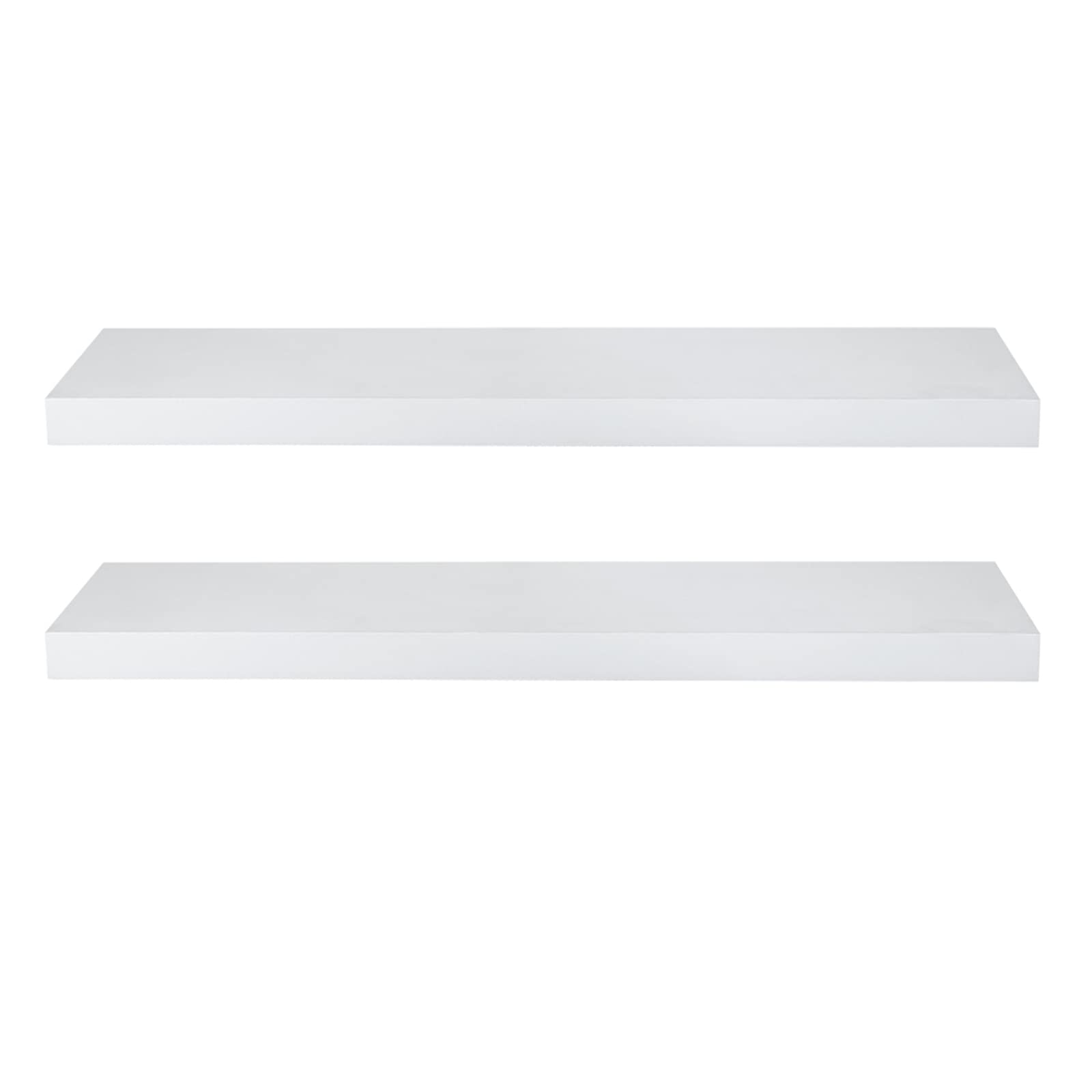 Juego de 2X Balda Flotante de Pared, Estanteria de Pared Blanca, Estanteria Flotante de Pared, Estante de Almacenamiento para Salón, Cocina y Dormitorio, MDF, 40x22,9x3,8 cm