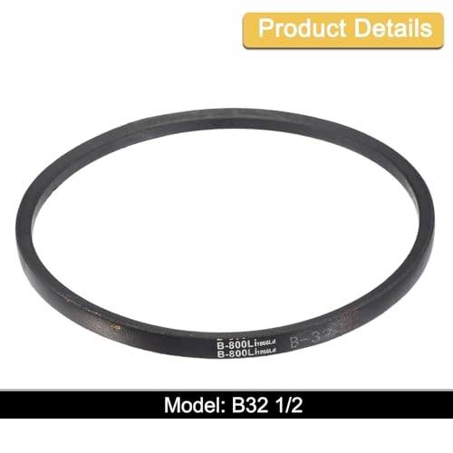 Image of uxcell 3 Pack B32 1 /2 Classic Wrapped V-Belt, 35 inch Outside Circumference Wrapped Industrial Rubber V-Belt B Profile V-Belt for Industrial Machinery Equipment, Black