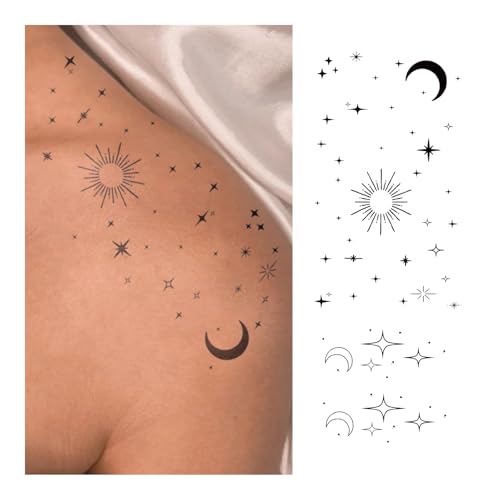 WEEKINK Celestial Temporary Tattoos – Realistic &...