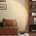 HCJIAJING 65" Modern Arc Floor Lamp, Dimmable LED Floor Lamp with Remote Control,Black for Living Room Bedroom Office Classroom Kids Room