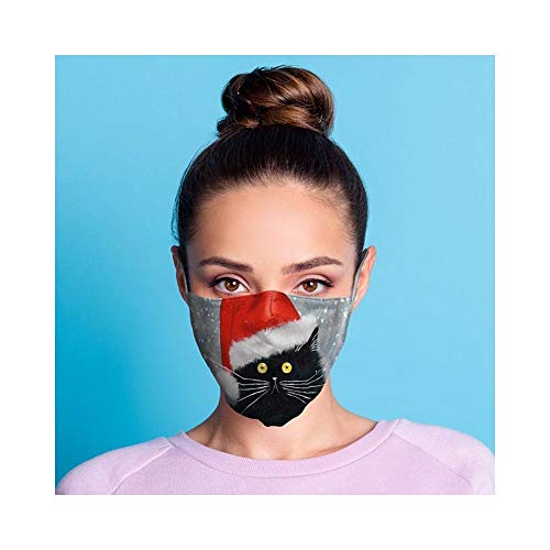 Masque de protection chat noir réutilisable XMASK75L grand format lavable - 2