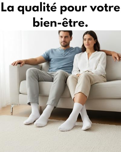 Chaussettes diabétiques sans élastique légères pour la marche à pied - 5