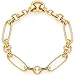 Produktbild JEWELS BY LEONARDO Armband Clip & Mix Mathilde  Arm-Kette aus goldfarbenem Edelstahl  Verbindungs-Ring zum Anhängen von Charms  massive Kettenglieder  18,5 cm Länge  Geschenk für Frauen  024267