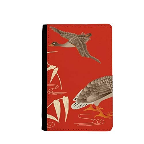 Étui portefeuille voyage passeport motif japonais rouge multicolore