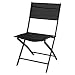 Produktbild Spetebo Balkon Klappstuhl in schwarz - 83 x 55 cm - Faltbarer Gartenstuhl aus Stahl und Textil - Klapp Camping Garten Balkon Terrasse Stuhl faltbar Texteline Bespannung