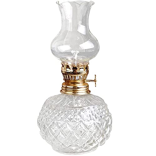 Moddeny Vintage Öllampe für den Heimgebrauch, Glasöllampe für den Notfall im Innenbereich, 7,1 * 3,8 Zoll Winddichte Petroleumlampe, Mini-Öllaterne für Schlafzimmer, Esszimmer, Arbeitszimmer Cover