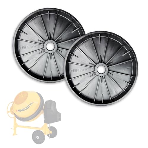 2 Roda Plástico Betoneira Menegotti 250/400l Prime Original - Preto
