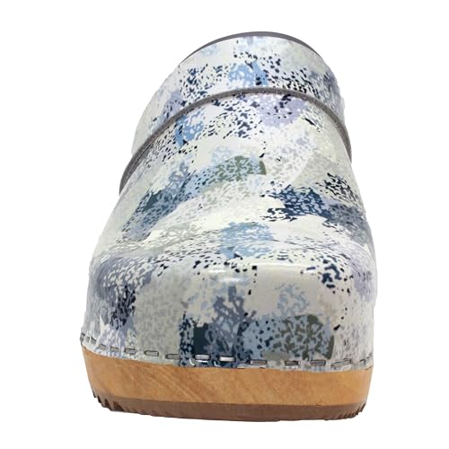 Image of Bjork Maja Wood Open Back Leather Clogs