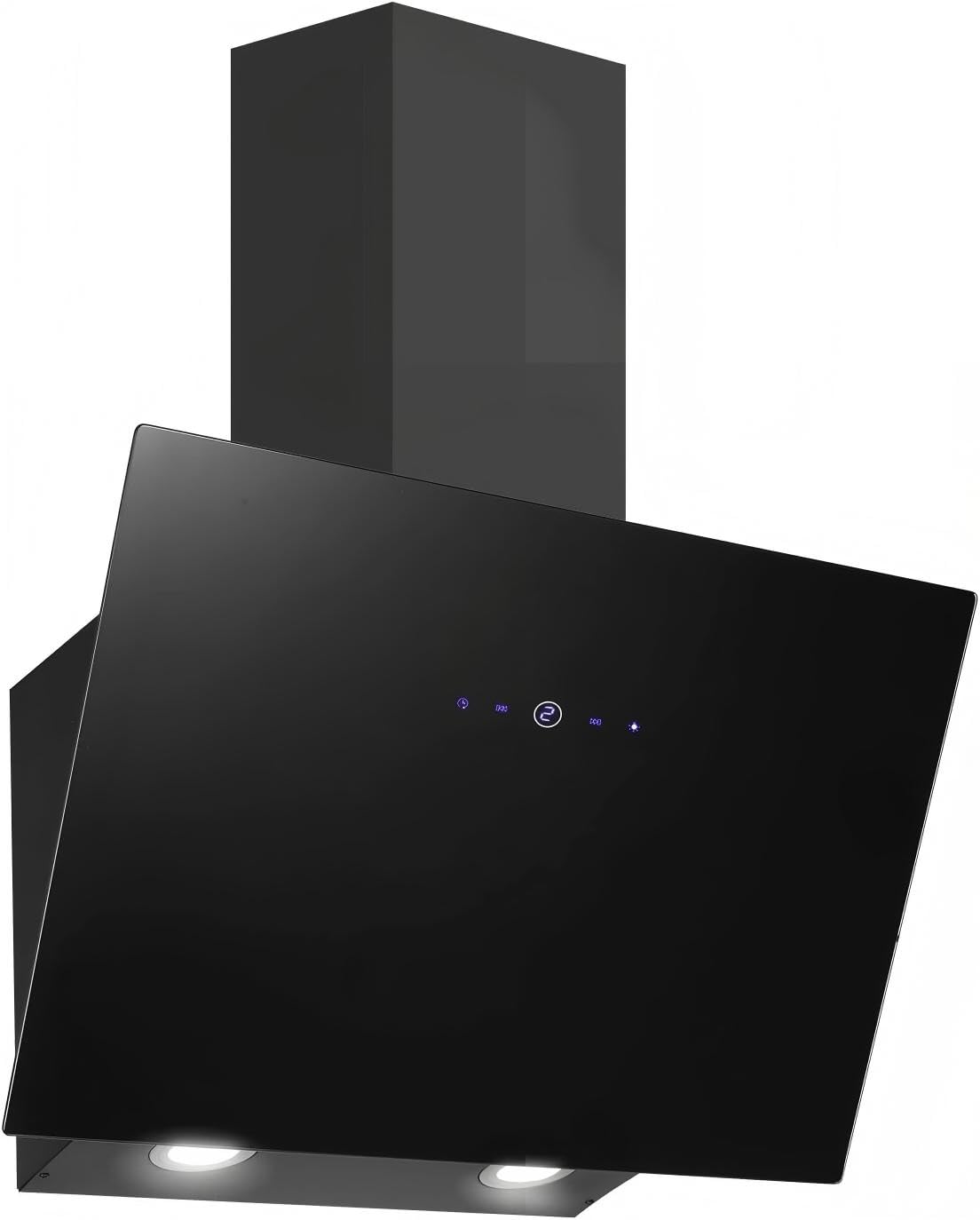 Hotte Aspirante 60cm 700 m³/h 3 Vitesses Commande Tactile Arrêt Retardé Noire